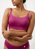 Grape - Scoop Neck Adjustable Strap Bra